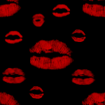 Lots Of Kisses On Black Background Image, Wallpaper or Texture free for ...
